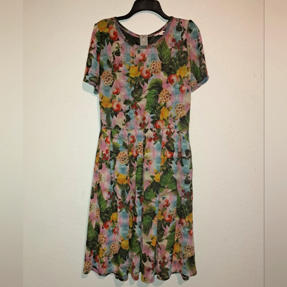 LulaRoe Floral stretch dress